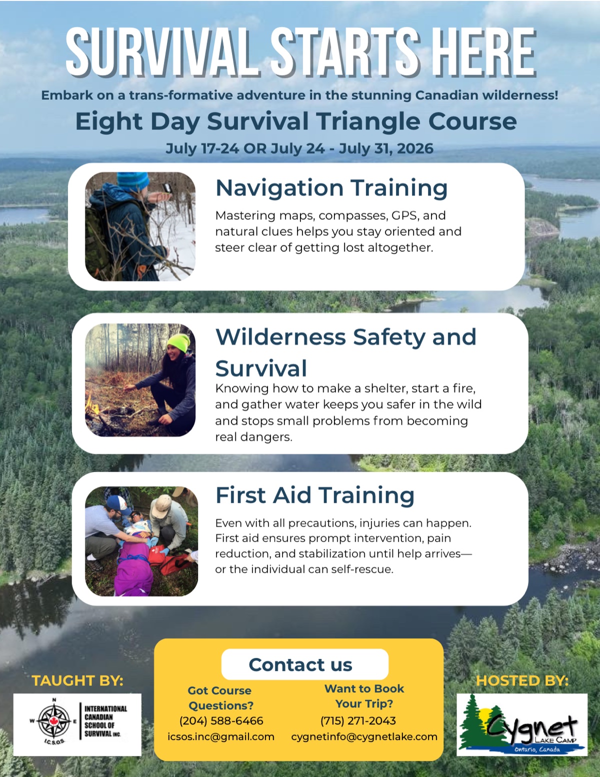 Survival Course Package Flyer